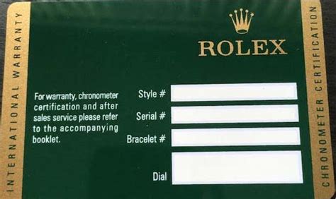 rolex warranty card history|rolex new style warranty card.